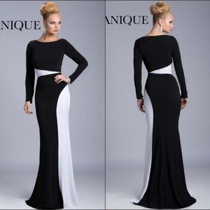JANIQUE New Black & White Formal Gown